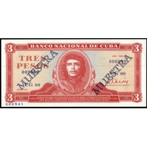 Cuba. 3 Pesos 1985 Specimen