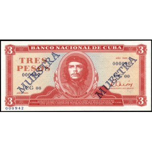 Cuba. 3 Pesos 1985 Specimen