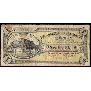Spain. Denia 1 Peseta 1936