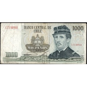 Chile. 1000 Pesos 1986