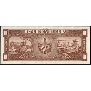 Cuba. 10 Pesos 1958