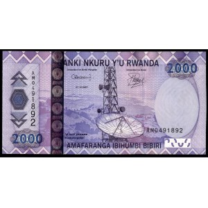 Rwanda. 2000 Francs 2007