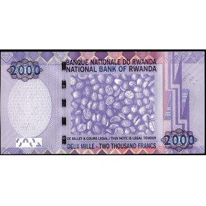Rwanda. 2000 Francs 2007