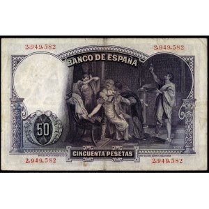 Spain. 50 Pesetas 1931