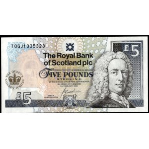 Scotland. 5 Pounds 1952-2002 Jubilee