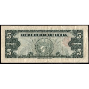 Cuba. 5 Pesos 1960