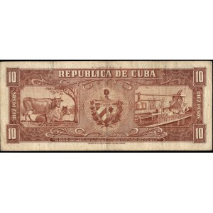 Cuba. 10 Pesos 1956