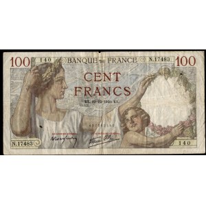 France. 100 Francs 1940