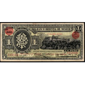 Mexico. Puebla 1 Peso 1914