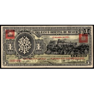 Mexico. Puebla 1 Peso 1914