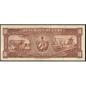 Cuba. 10 Pesos 1958