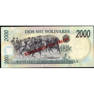 Venezuela. 2000 Bolivares 1997 Specimen