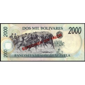 Venezuela. 2000 Bolivares 1997 Specimen
