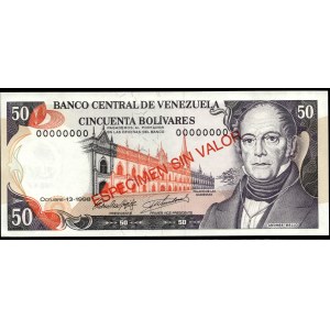 Venezuela. 50 Bolivares 1998 Specimen