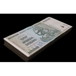 Zimbabwe. 50 Million Dollars 2008 Bundle x 100