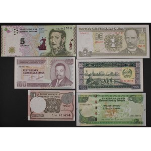 World. 6 Mixed Banknotes