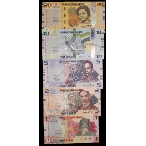 Sierra Leone. Set of 1,2,5,10 & 20 Leones 2022