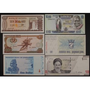 World. 6 Mixed Banknotes