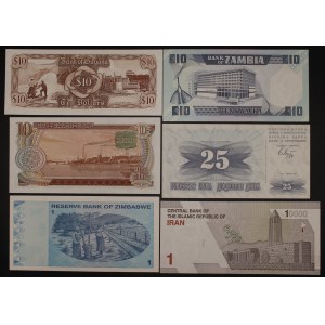 World. 6 Mixed Banknotes