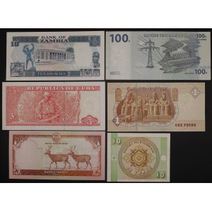 World. 6 Mixed Banknotes