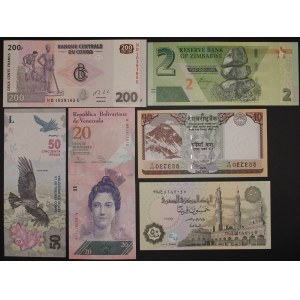 World. 6 Mixed Banknotes