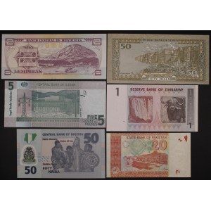 World. 6 Mixed Banknotes