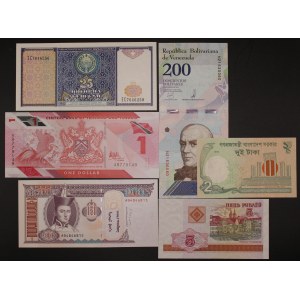 World. 6 Mixed Banknotes