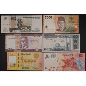 World. 6 Mixed Banknotes