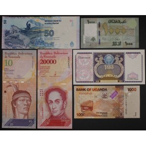 World. 6 Mixed Banknotes