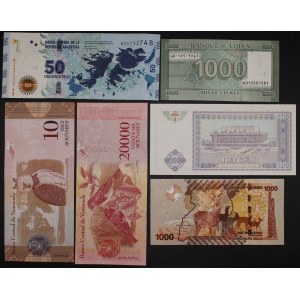 World. 6 Mixed Banknotes
