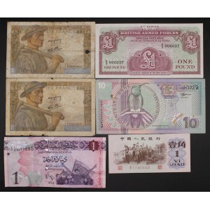 World. 6 Mixed Banknotes