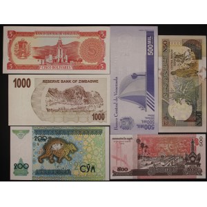 World. 6 Mixed Banknotes