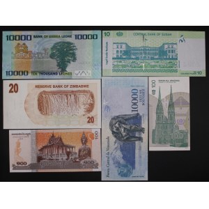 World. 6 Mixed Banknotes
