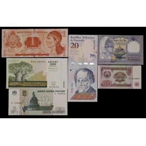 World. 6 Mixed Banknotes