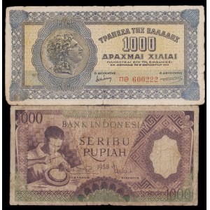 World. 2 Mixed Banknotes