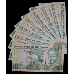 Gambia. 8 Pcs of 10 Dalasis 2013