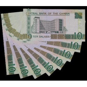 Gambia. 8 Pcs of 10 Dalasis 2013