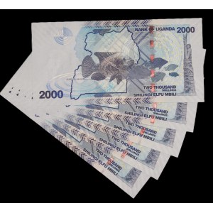 Uganda. 5 Pcs of 2000 Shillings 2021