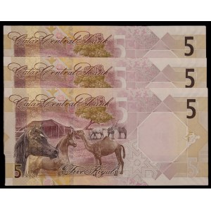 Qatar. 3 Pcs de 5 Riyals 2022
