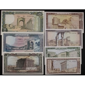 Lebanon. Set 1 5 10 25 50 100 250 Livres 1980