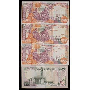 Somalia. 4 Banknoten 1990-1996