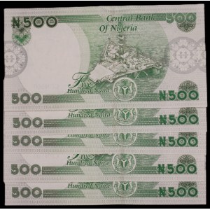 Nigeria. 5 Pcs de 500 Naira 2023