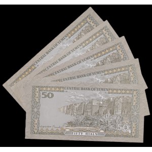 Yemen. 5 Pcs of 50 Rials 1994