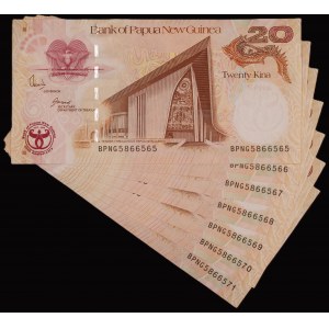 Papua New Guinea. 7 Pcs of 20 Kina 2008