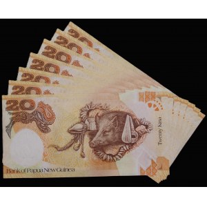 Papua New Guinea. 7 Pcs of 20 Kina 2008