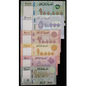 Lebanon. Set 1000 5000 10000 20000 50000 100000 Livres 2019