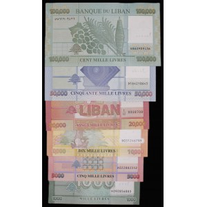 Lebanon. Set 1000 5000 10000 20000 50000 100000 Livres 2019