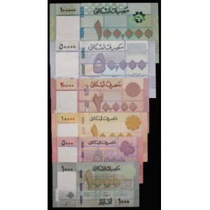 Lebanon. Set 1000 5000 10000 20000 50000 100000 Livres 2019