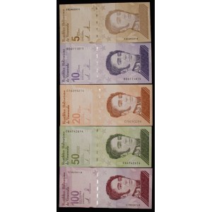 Venezuela. Set 5 10 20 50 100 BsD 2023