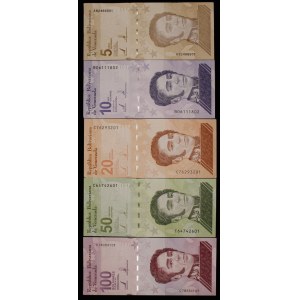 Venezuela. Set 5 10 20 50 100 BsD 2023